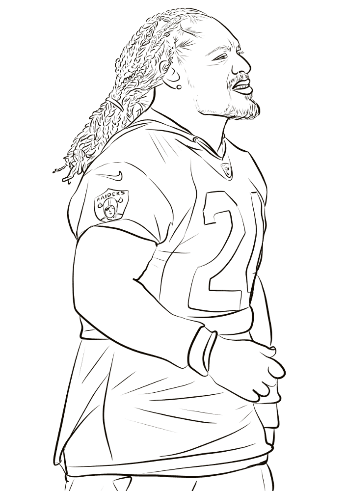 Marshawn Lynch Coloring Page Md Coloring Page — Free Printable — free printable coloring page
