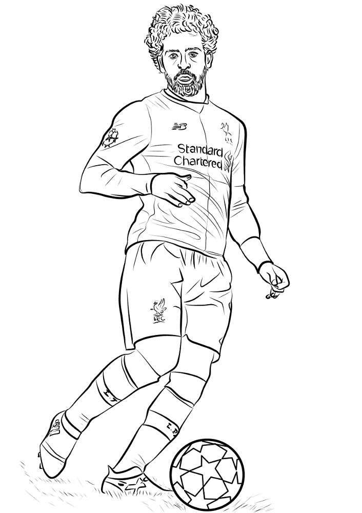 Mohamed Salah Coloring Page Md Coloring Page — Free Printable — free printable coloring page
