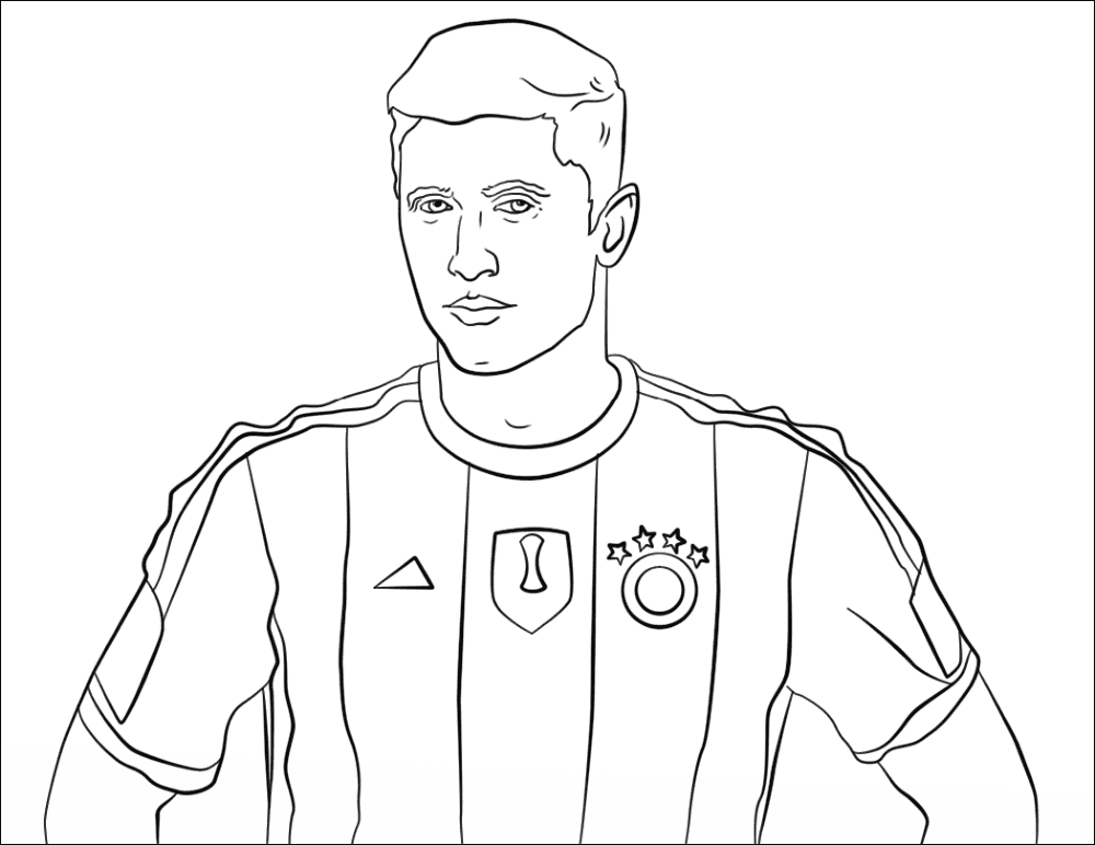 Robert Lewandowski Coloring Page Md Coloring Page — Free Printable — free printable coloring page