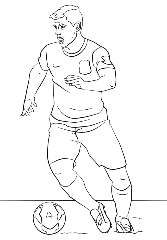 Sergio Aguero Coloring Page Md Coloring Page — Free Printable — free printable coloring page