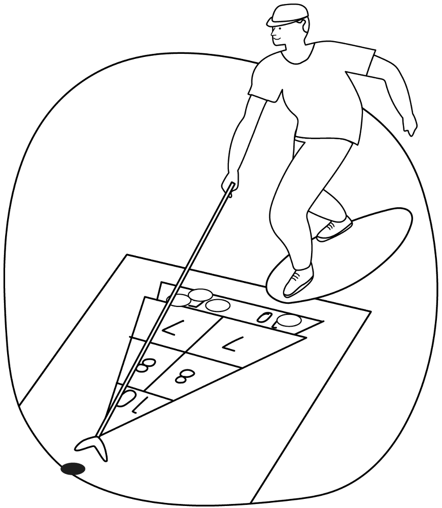 Shuffleboard Coloring Page Md Coloring Page — Free Printable — free printable coloring page