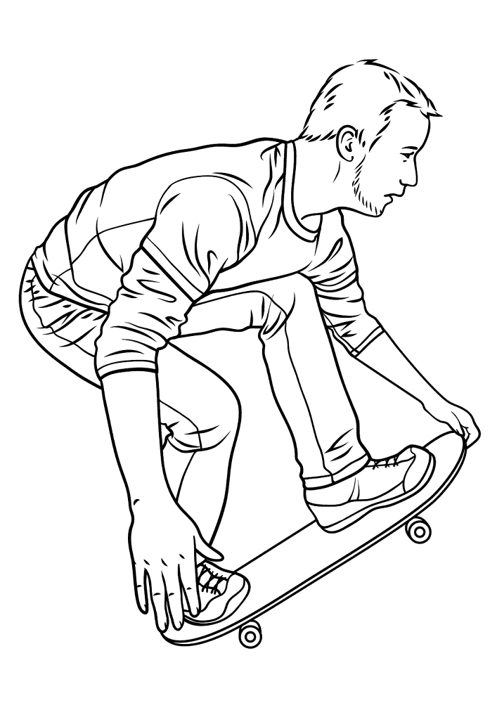 Skateboarding Coloring Page Md Coloring Page — Free Printable — free printable coloring page