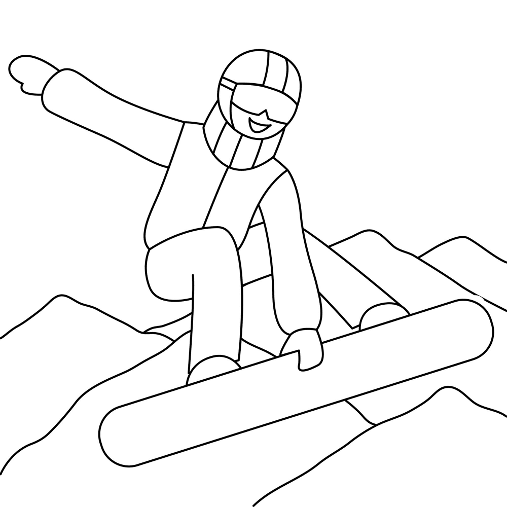 Snowboarder 2 Coloring Page Md Coloring Page — Free Printable — free printable coloring page