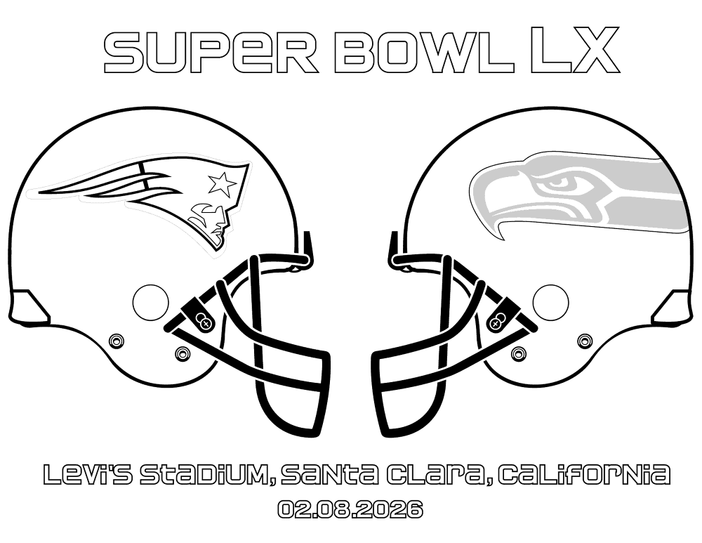 Super Bowl Lx Md Coloring Page — Free Printable — free printable coloring page