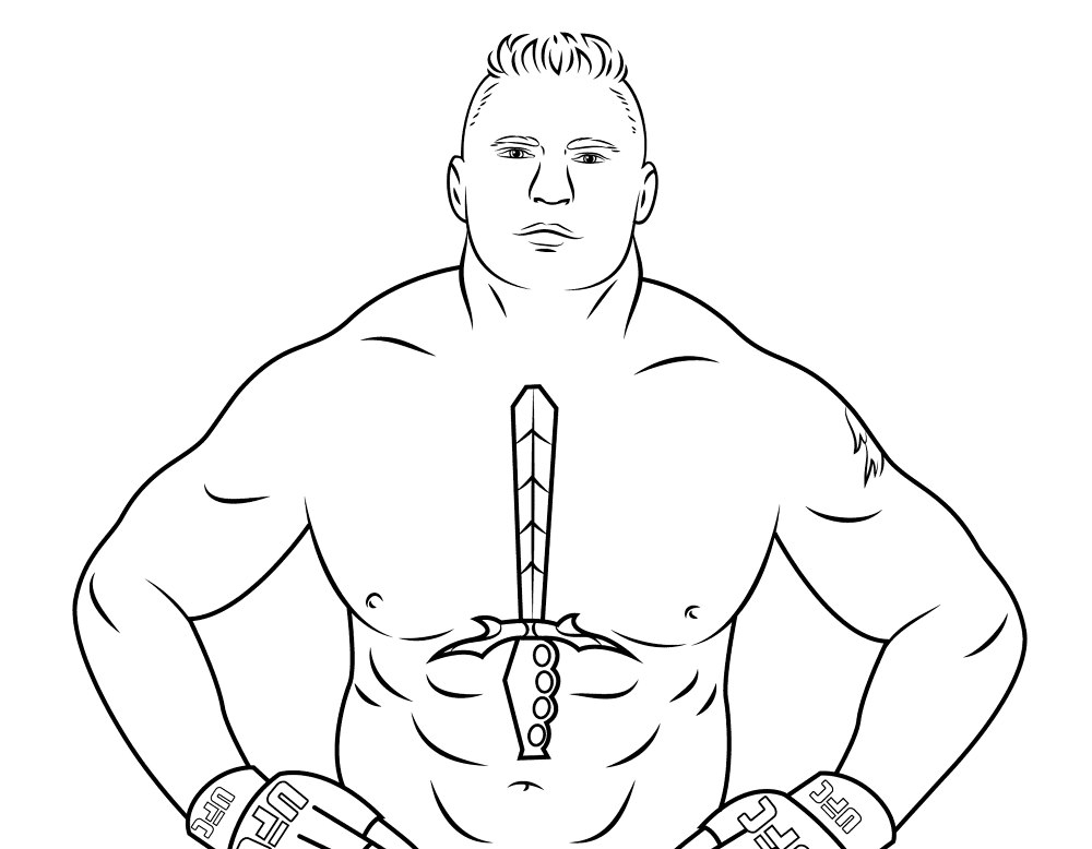 Wwe Brock Lesnar Coloring Page Md Coloring Page — Free Printable — free printable coloring page